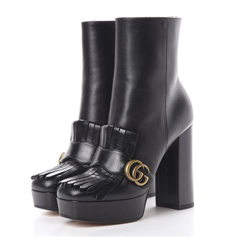 gucci marmont fringe boots